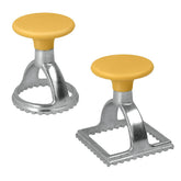 مجموعة مكابس رافيولي , فضي الاحجام: 5 سم ، 6 × 6 سم